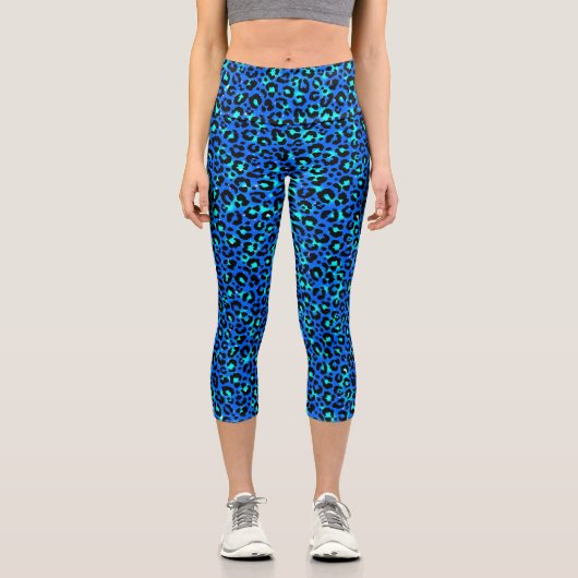 Leggings Capri Motif de la peau d'animaux Empreintes de léopard n (Recto)