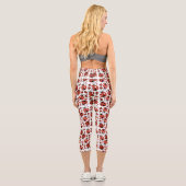 Leggings Capri Motif De Ladybugs, Mignons Ladybugs, Red Ladybugs (Verso)