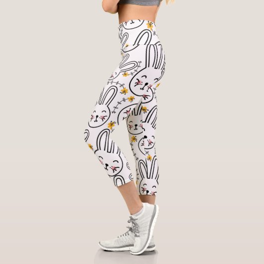 Leggings Capri Motif de lapin (Gauche)