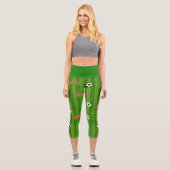 Leggings Capri Motif de l'objectif de football de terrain de foot (Recto)