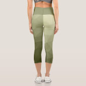 Leggings Capri Motif de maillage géométrique dégradé vert clair d (Verso)