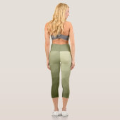 Leggings Capri Motif de maillage géométrique dégradé vert clair d (Verso)