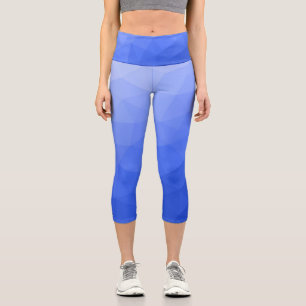 Leggings Capri Motif de maille géométrique à dégradé bleu foncé