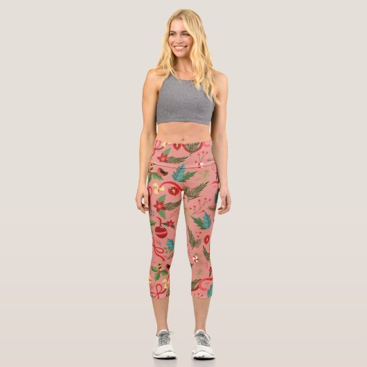 Leggings Capri Motif de Noël 2 (Recto)