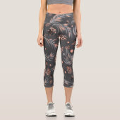 Leggings Capri Motif de Noël, Pine Snow (Recto)