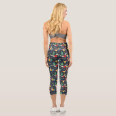 Leggings Capri Motif de Noël rétro (Verso)
