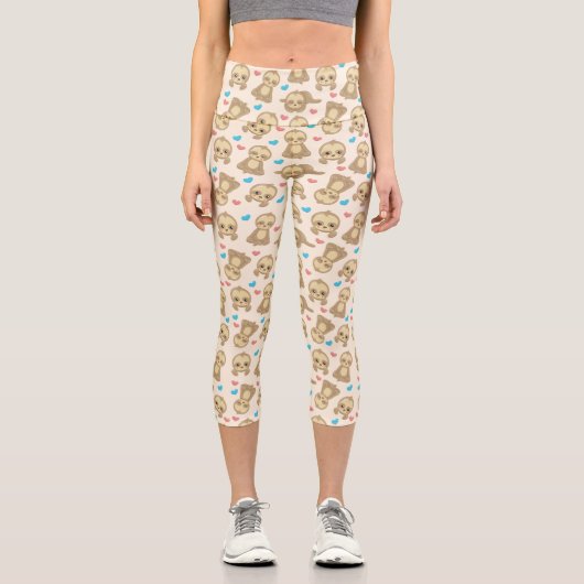 Leggings Capri Motif De Parfums, Mignons Parfums, Coeurs (Recto)