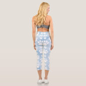 Leggings Capri Motif De Pâtes, Patrouilles Blanches, Aquarelles, (Verso)