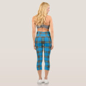 Leggings Capri Motif de plaid bleu et noir (Verso)