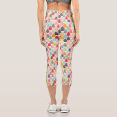 Leggings Capri Motif de point d'art pop Raindrop (Verso)