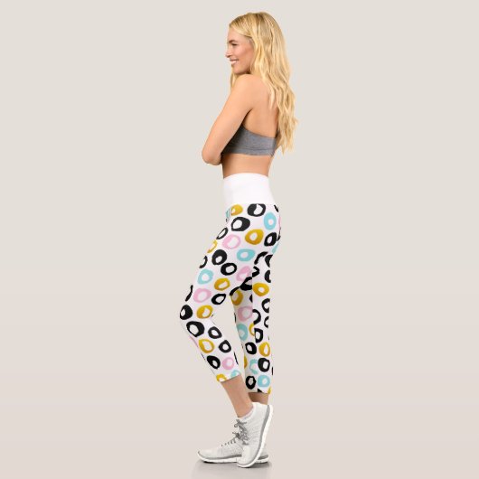 Leggings Capri Motif de points abstraits tendance (Gauche)