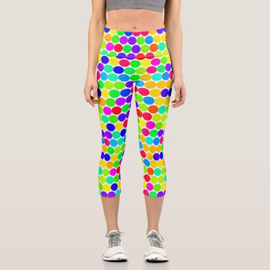 Leggings Capri Motif de points Rainbow Polka (Recto)