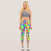 Leggings Capri Motif de points Rainbow Polka (Recto)