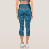 Leggings Capri Motif de poisson bleu (Verso)