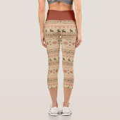 Leggings Capri Motif de rennes de Noël (Verso)