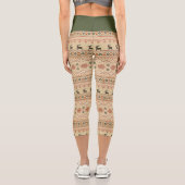 Leggings Capri Motif de rennes de Noël (Verso)
