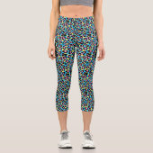 Leggings Capri Motif de Spots Neon Leopard (Recto)