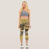 Leggings Capri Motif de surfaces composées retro Vintage (Recto)