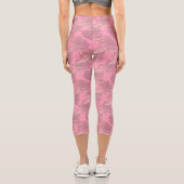 Leggings Capri Motif de tigre de la Jungle rose (Verso)