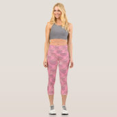 Leggings Capri Motif de tigre de la Jungle rose (Recto)