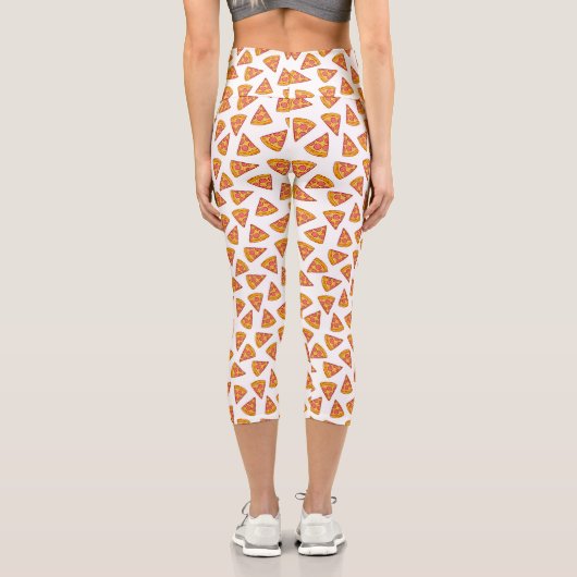 Leggings Capri Motif de tranche Pizza Fun (Verso)