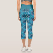 Leggings Capri motif de vélo bleu personnalisable (Verso)