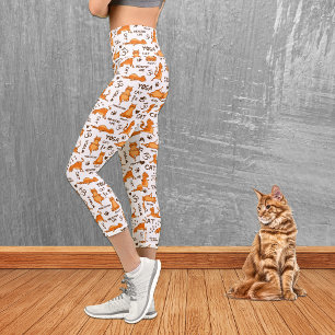 Leggings Capri Motif de yoga de la petite orange