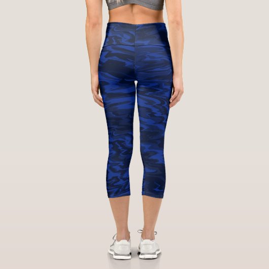 Leggings Capri Motif d'eau liquide (Verso)