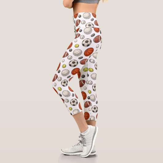 Leggings Capri Motif d'équipements sportifs (Gauche)
