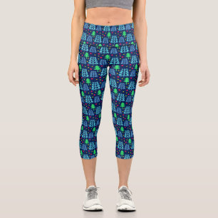 Leggings Capri Motif des arbres de Noël