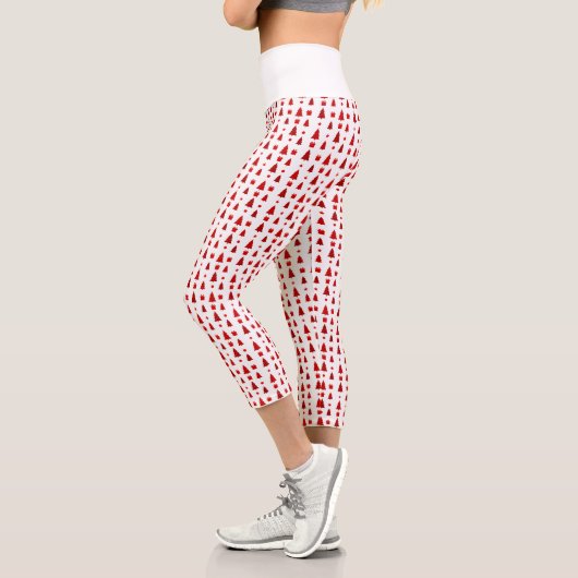 Leggings Capri Motif des arbres et cadeaux de Noël (Gauche)