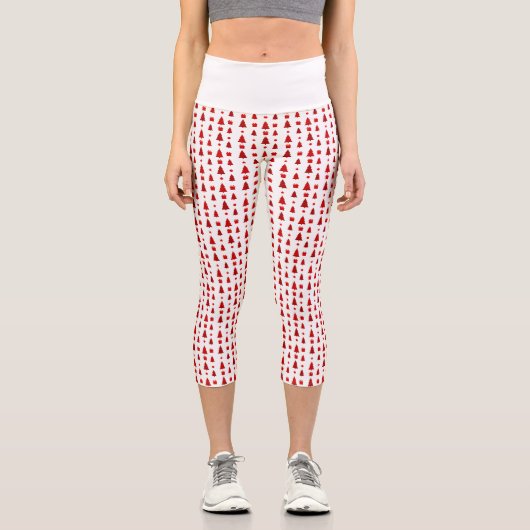 Leggings Capri Motif des arbres et cadeaux de Noël (Recto)