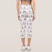 Leggings Capri Motif des boutons de chien (Verso)