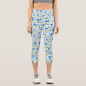 Leggings Capri Motif des colibris bleus (Recto)