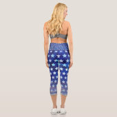 Leggings Capri Motif des étoiles aquarelle (Verso)