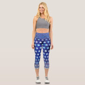 Leggings Capri Motif des étoiles aquarelle (Recto)