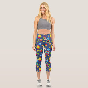 Leggings Capri Motif des lumières de Noël de la rue Sésame