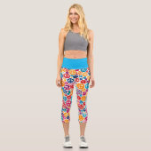 Leggings Capri Motif des signes de paix (Recto)