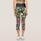 Leggings Capri Motif des signes de paix (Verso)