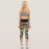 Leggings Capri Motif des signes de paix (Recto)