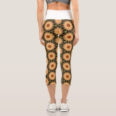Leggings Capri motif d'été fleuri (Verso)