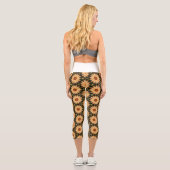 Leggings Capri motif d'été fleuri (Verso)