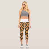 Leggings Capri motif d'été fleuri (Recto)