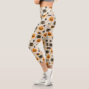 Leggings Capri Motif d'Halloween rétro