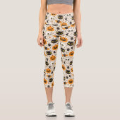Leggings Capri Motif d'Halloween rétro (Recto)
