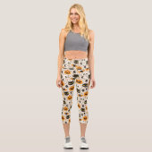 Leggings Capri Motif d'Halloween rétro (Recto)