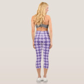 Leggings Capri Motif diamant damier violet (Verso)