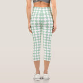 Leggings Capri Motif diamant Green White Checker (Verso)