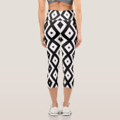 Leggings Capri Motif diamant noir et blanc (Verso)