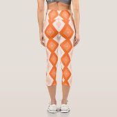 Leggings Capri Motif diamant orange (Verso)